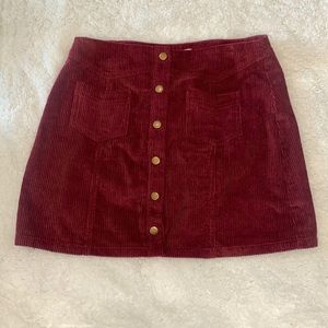 M She + Sky Burgundy Skirt